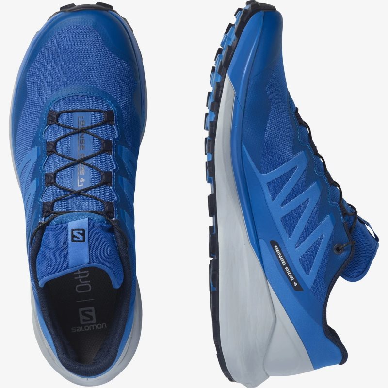 Chaussure Trail Salomon SENSE RIDE 4 Bleu Homme | CVB-0924836