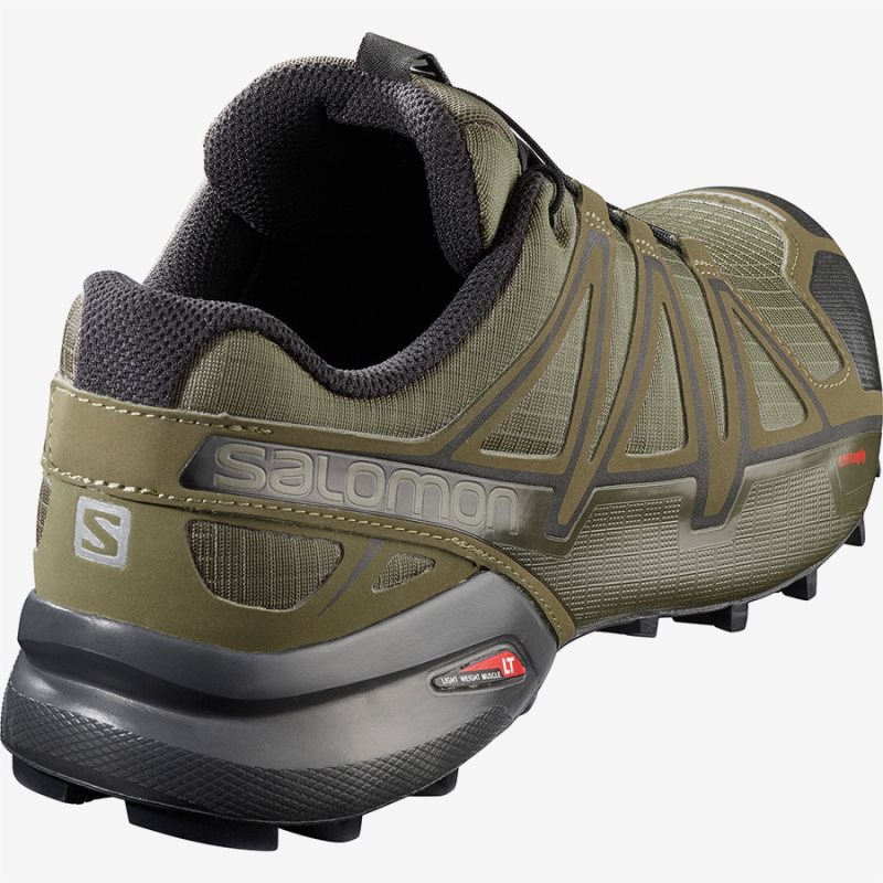 Chaussure Trail Salomon SPEEDCROSS 4 WIDE Vert Olive Homme | PEV-5563088