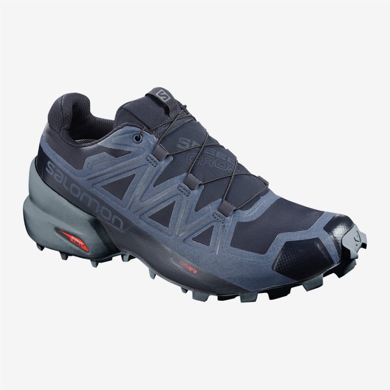 Chaussure Trail Salomon SPEEDCROSS 5 GTX Bleu Marine Homme | GIT-6324908