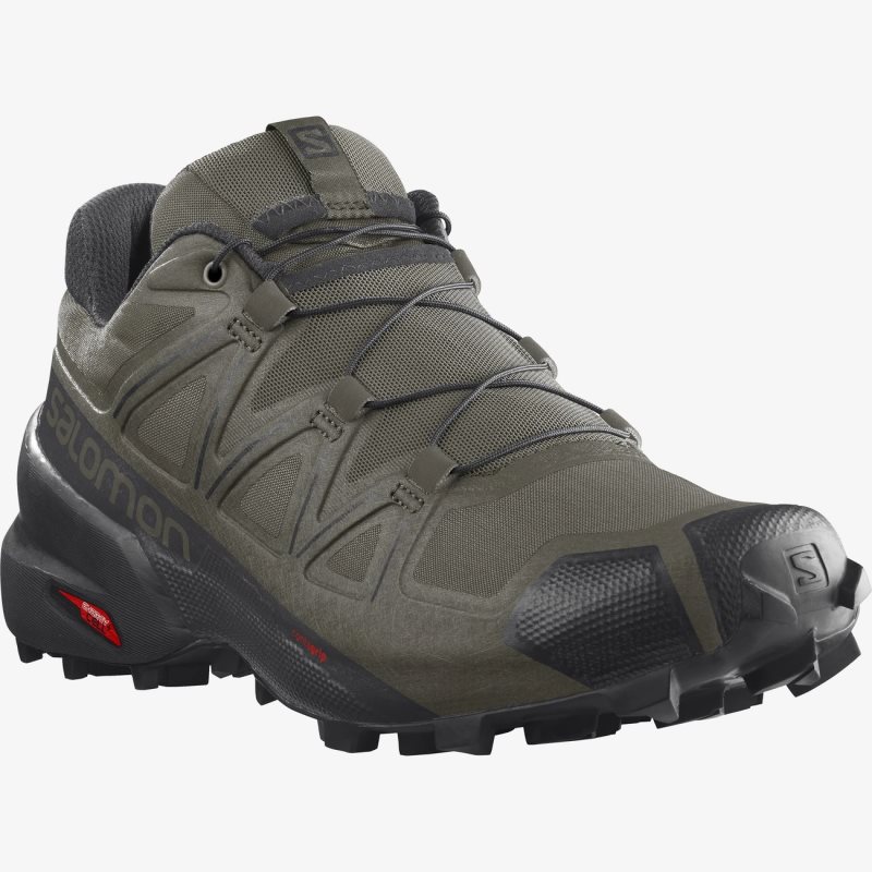 Chaussure Trail Salomon SPEEDCROSS 5 Vert Olive Homme | YBA-3144273