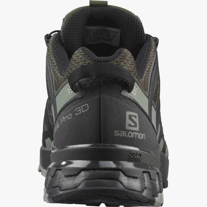 Chaussure Trail Salomon XA PRO 3D v8 WIDE Vert Olive Homme | STK-8127721