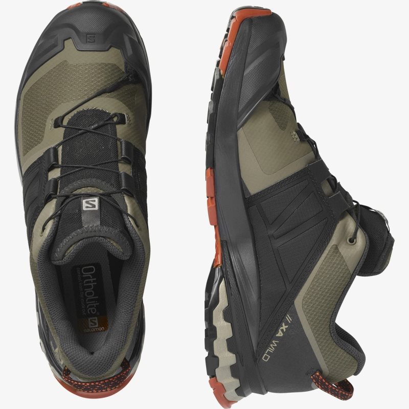 Chaussure Trail Salomon XA WILD Vert Olive/Noir Homme | SOP-7583957