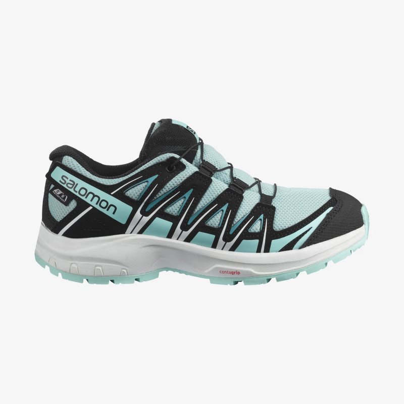 Chaussure de Randonnée Salomon XA PRO 3D CLIMASALOMON WATERPROOF Turquoise/Noir Enfant | NPC-2972944