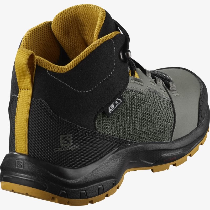 Chaussure de Randonnée Salomon OUTWARD CLIMASALOMON WATERPROOF Noir/Grise Enfant | EVN-8278975