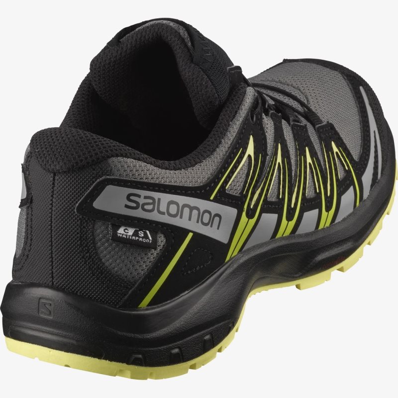 Chaussure de Randonnée Salomon XA PRO 3D CLIMASALOMON WATERPROOF Noir/Grise Enfant | MGG-6595835