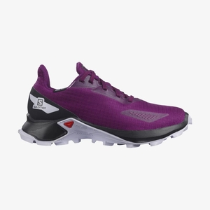 Chaussure Trail Salomon ALPHACROSS BLAST CLIMASALOMON WATERPROOF Violette Enfant | OUN-5430480