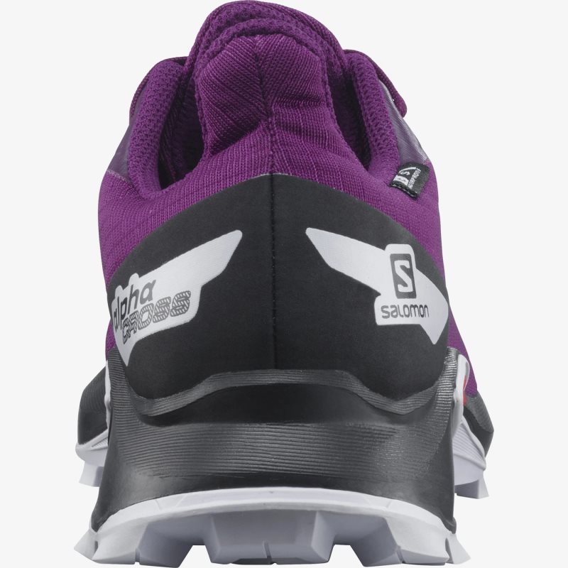 Chaussure Trail Salomon ALPHACROSS BLAST CLIMASALOMON WATERPROOF Violette Enfant | OUN-5430480