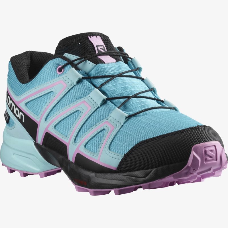 Chaussure Trail Salomon SPEEDCROSS CLIMASALOMON WATERPROOF Turquoise Enfant | RKM-9749282