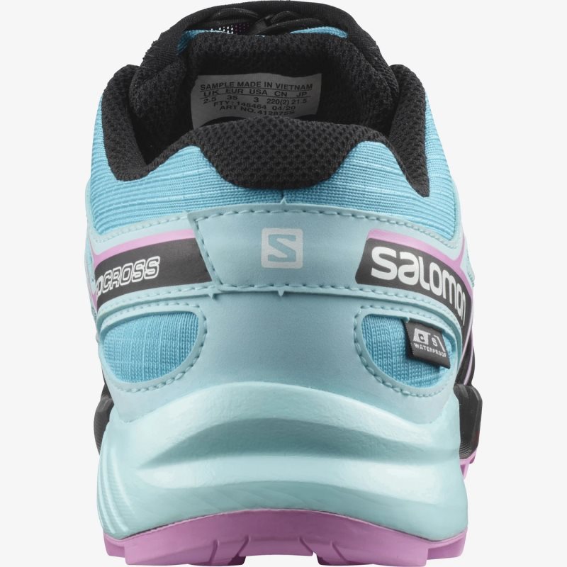 Chaussure Trail Salomon SPEEDCROSS CLIMASALOMON WATERPROOF Turquoise Enfant | RKM-9749282