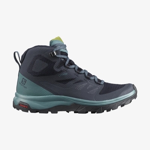 Chaussure de Randonnée Salomon OUTLINE MID GORE-TEX Bleu Marine Femme | TGP-1402903