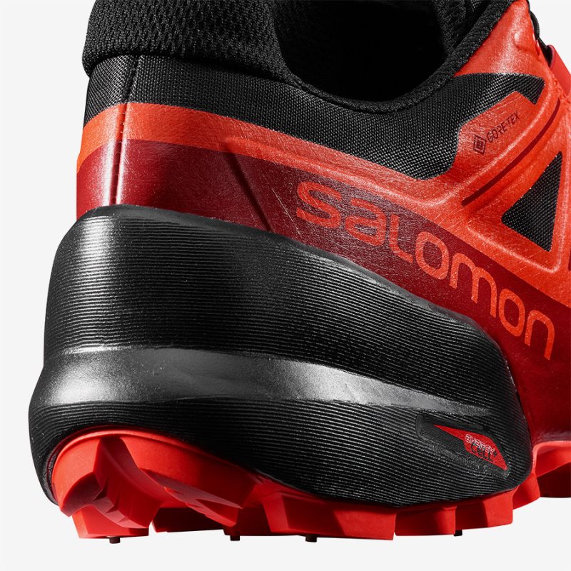 Chaussure Trail Salomon SPIKECROSS 5 GTX Rouge Homme | EQB-0975233