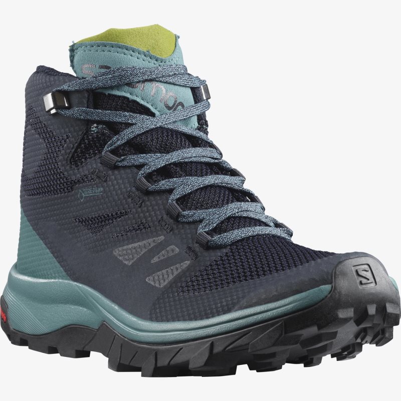 Chaussure de Randonnée Salomon OUTLINE MID GORE-TEX Bleu Marine Femme | TGP-1402903